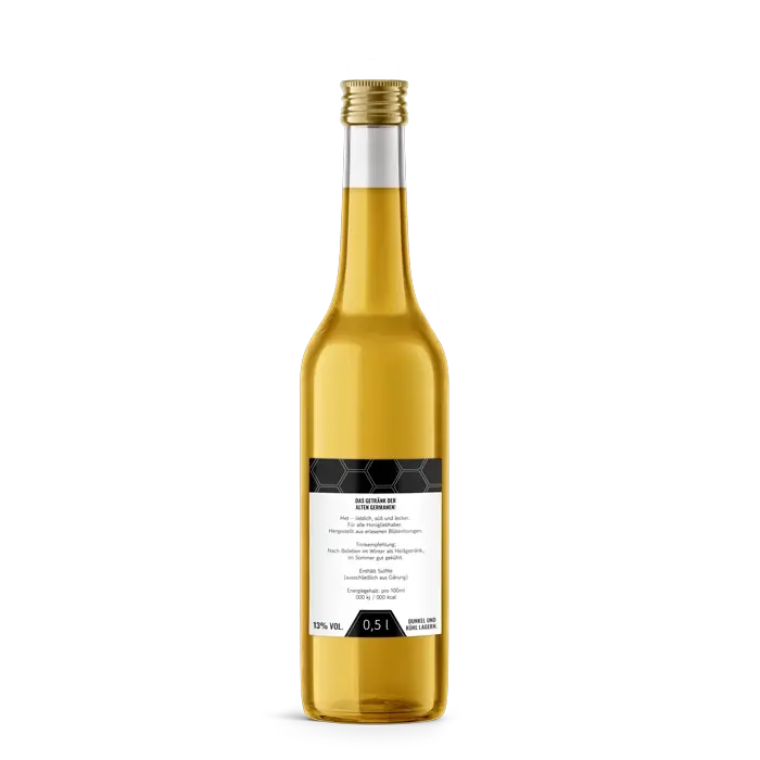Moderner Marlo – Rechteckiges Rückenetikett 60x80mm für 500ml Met
