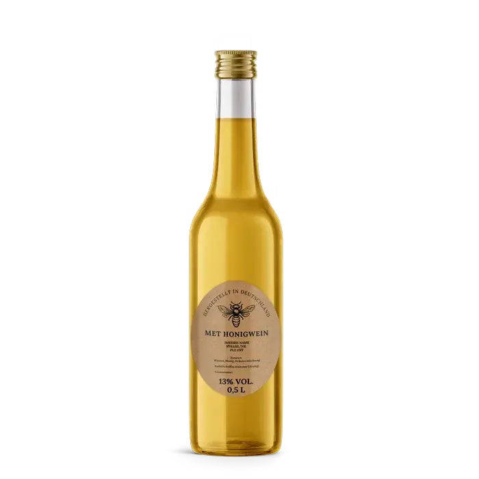 Natürliche Nadja – Ovales Flaschenetikett 70x90mm für 500ml Met