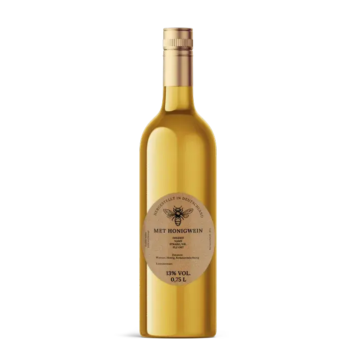 Natürliche Nadja – Ovales Flaschenetikett 80x100mm für 750ml Met