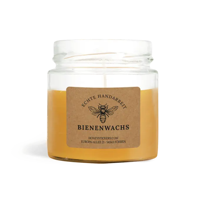 Natürliche Nadja – Rechteckiger Aufkleber mit abgerundeten Ecken 60x50mm für Kerzen im 500g-Glas