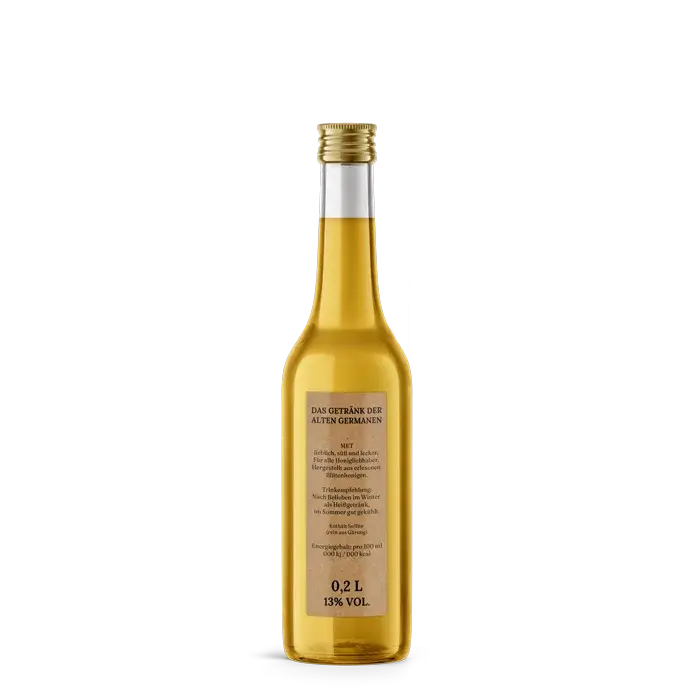 Natürliche Nadja – Rechteckiges Rückenetikett 35x90mm für 200ml Met