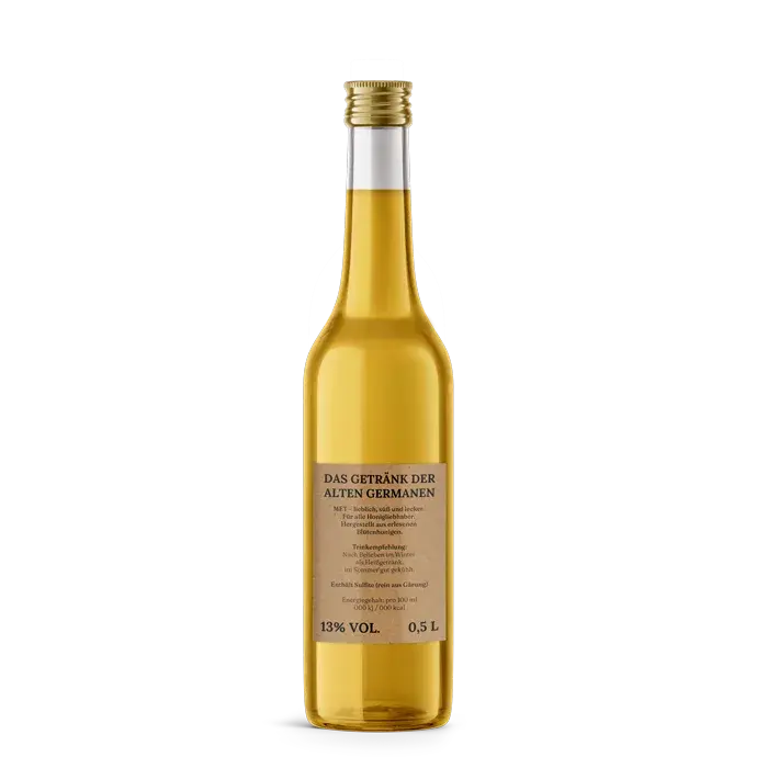 Natürliche Nadja – Rechteckiges Rückenetikett 60x80mm für 500ml Met