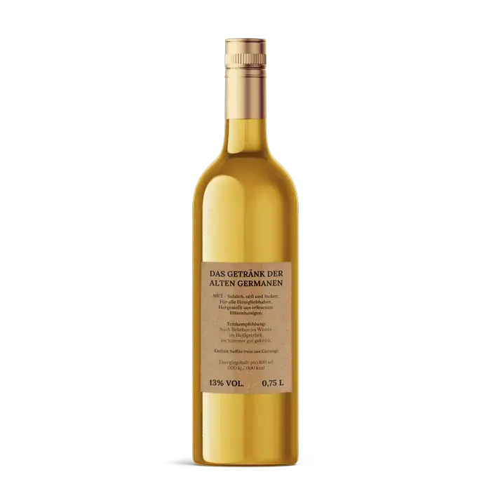 Natürliche Nadja – Rechteckiges Rückenetikett 70x100mm für 750ml Met