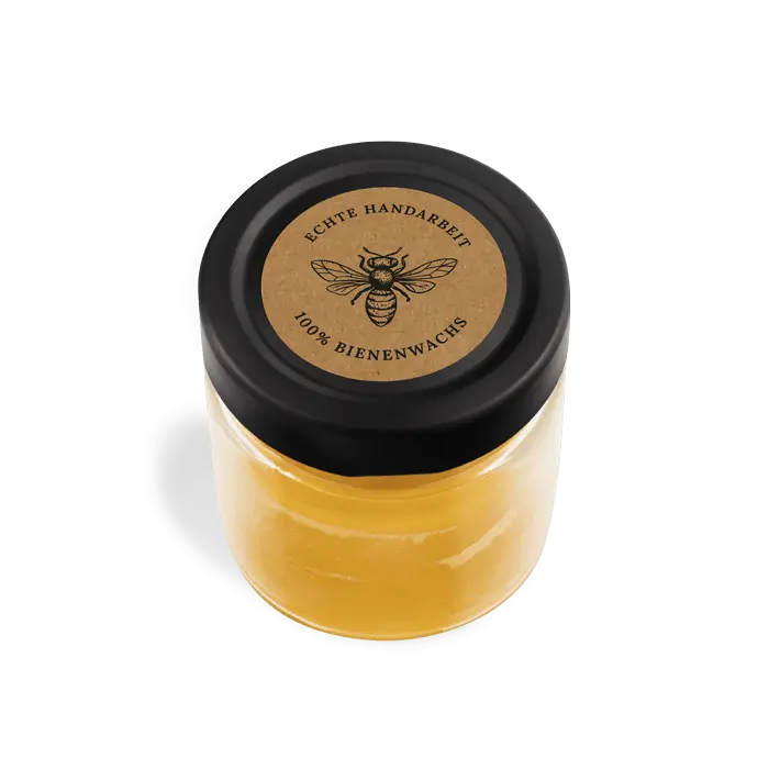 Natürliche Nadja – Runder Deckelaufkleber 40x40mm für Kerzen im 250g-Glas