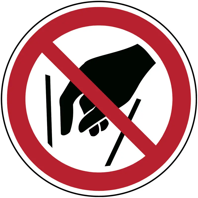Nicht in die Schüttung greifen - ISO 7010