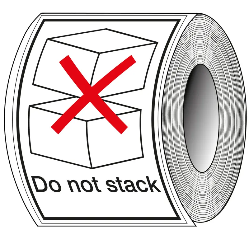 Nicht stapeln - Verpackungsetikett