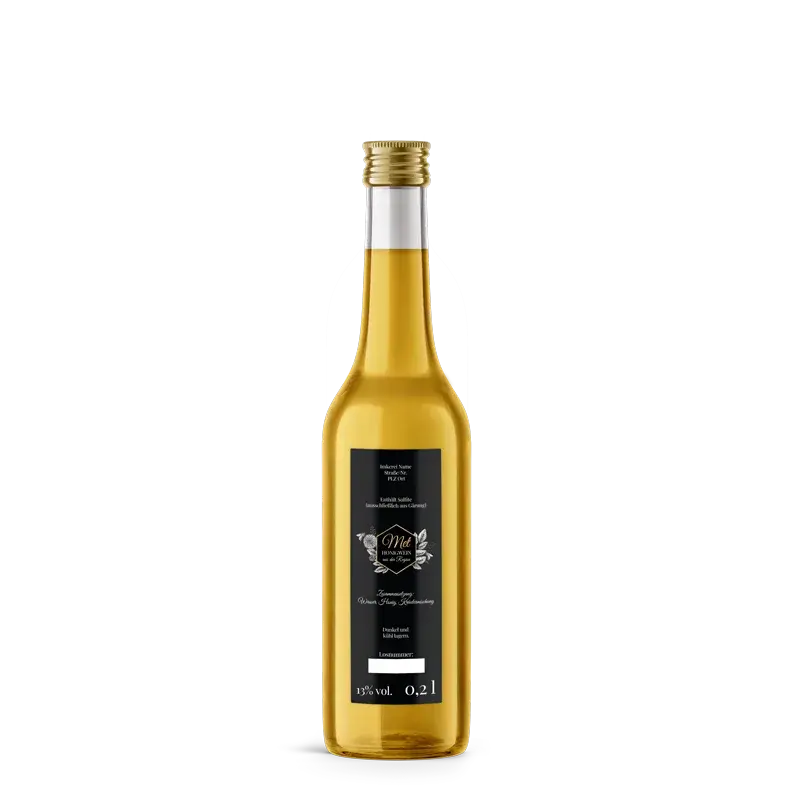 Nobler Norbert – Rechteckiges Flaschenetikett 35x90mm für 200ml Met