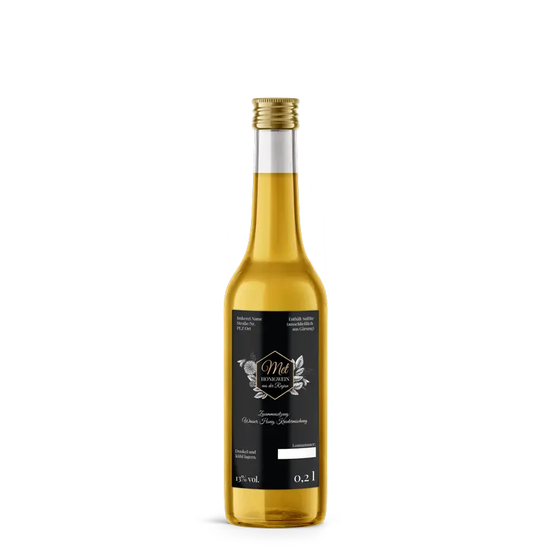 Nobler Norbert – Rechteckiges Flaschenetikett 50x90mm für 200ml Met