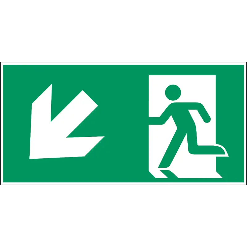 Notausgang (links) - ISO 7010