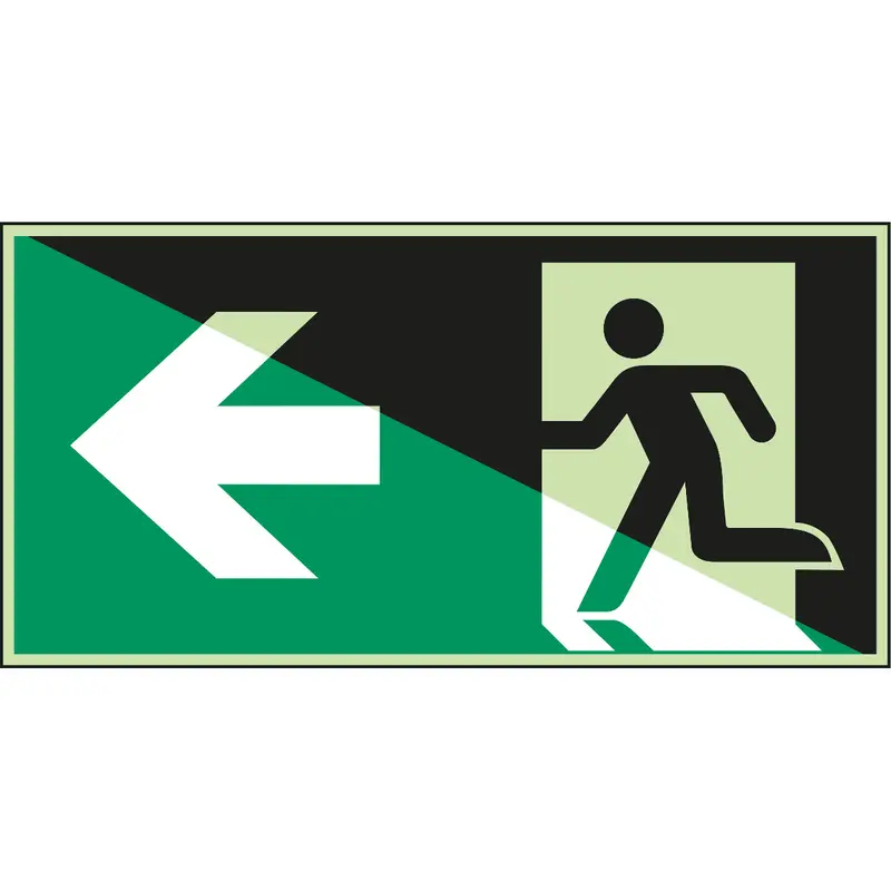 Notausgang (links) - ISO 7010