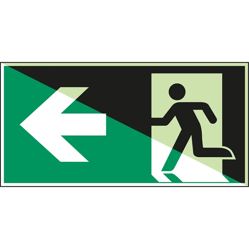 Notausgang (links) - ISO 7010