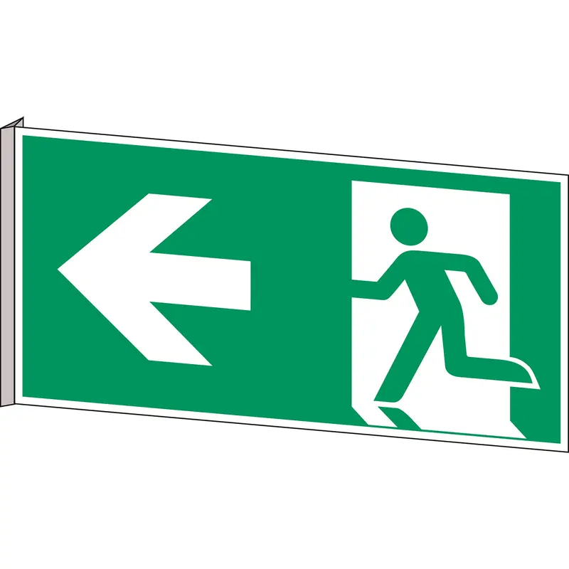 Notausgang (links) - ISO 7010