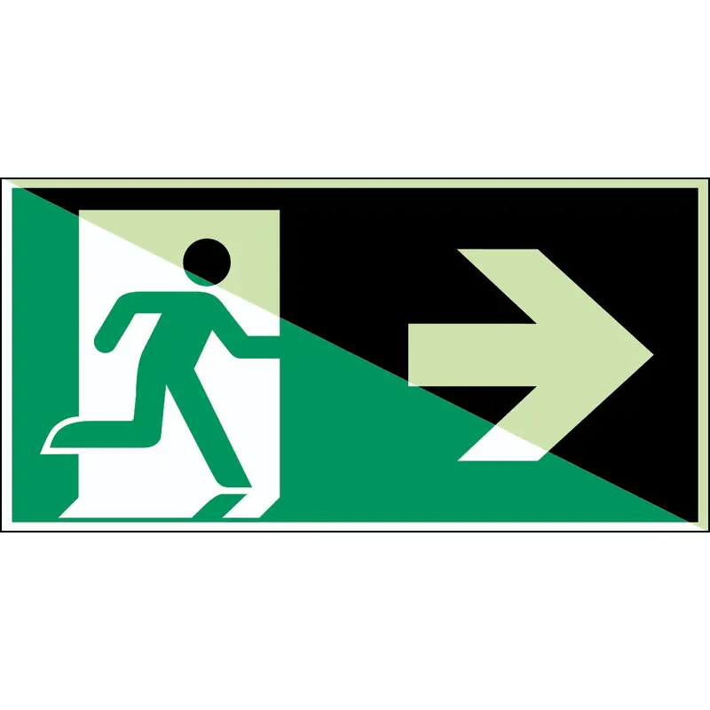 Notausgang (rechts) - ISO 7010