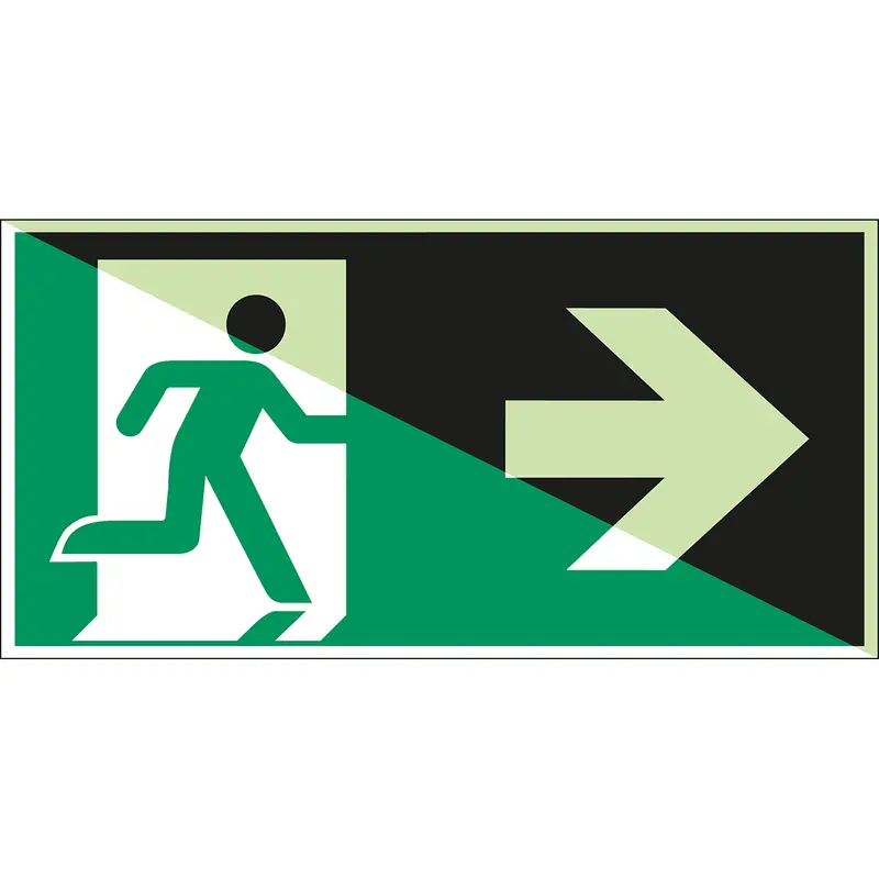 Notausgang (rechts) - ISO 7010