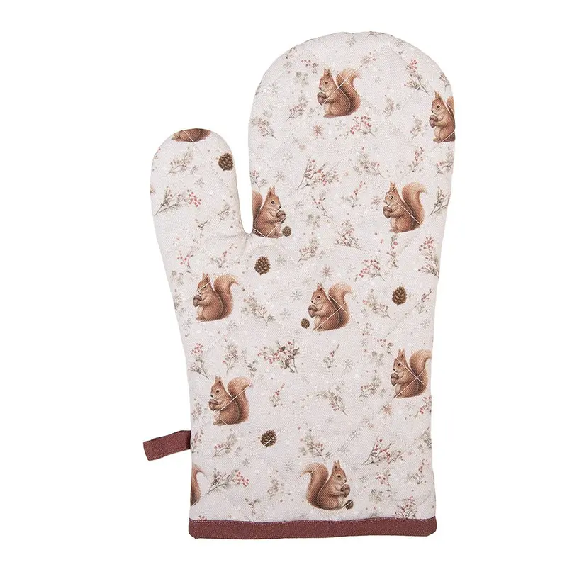 Ofenhandschuh Eichhörnchen & Zapfen