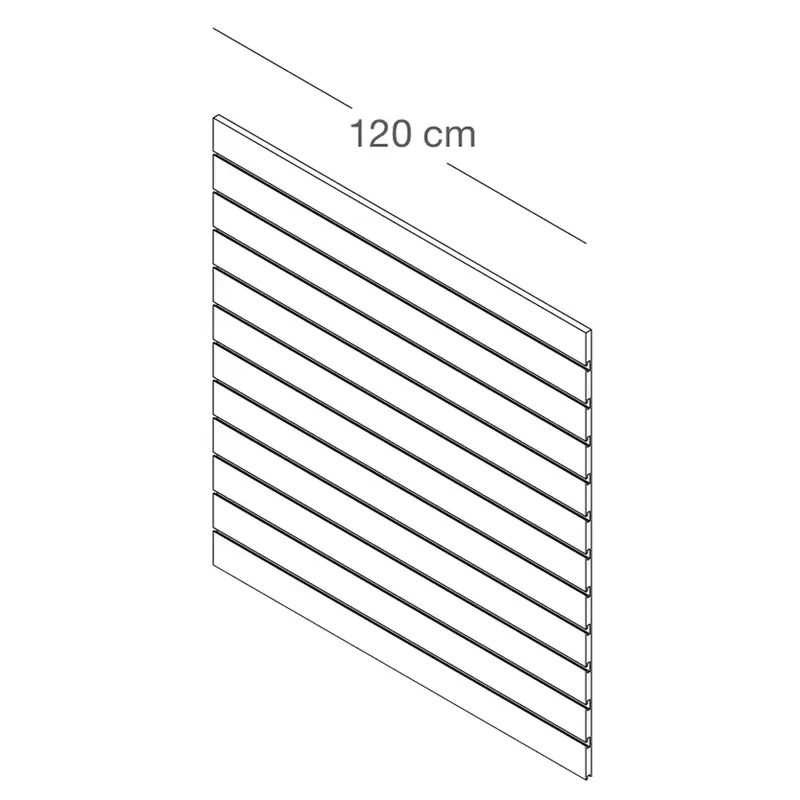 Panneau rainuré MDF 120x120 cm — écart 10 cm, 19 mm