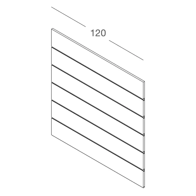 Panneau rainuré MDF 120x120 cm – écart 20 cm, 18 mm