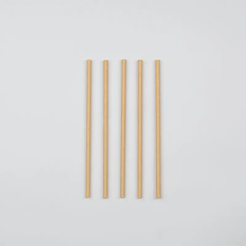 Papier-Trinkhalm, Jumbo, natur-braun, Ø8x250mm, VPE