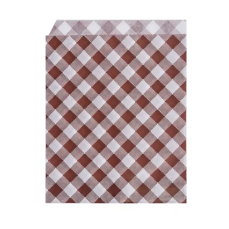 Papierbeutel Karo 19 x 14 cm für Burger/Kebap