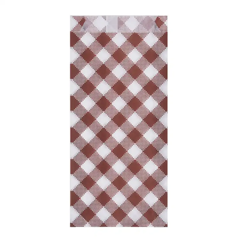 Papierbeutel Karo 9+2,5 x 20 cm für Streetfood