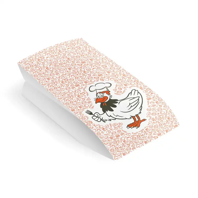 Papierbeutel (PAP/PE) 2-lagig fettdicht für Hähnchen 15+8 x 30 cm `Maxi`