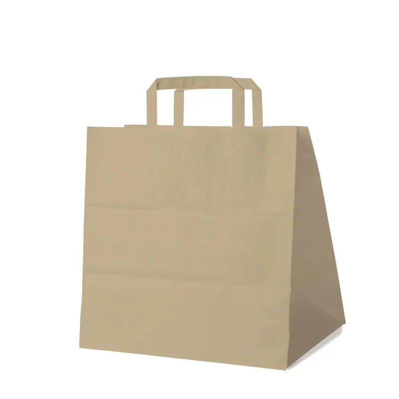 Papiertragetasche braun 32+21 x 33 cm – 250 Stück