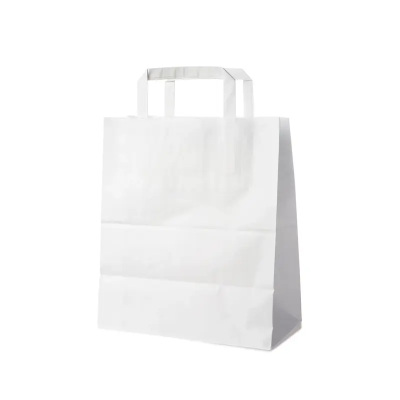 Papiertragetasche weiß 22+10 x 28 cm – 250 Stück
