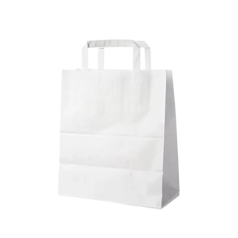 Papiertragetasche weiß 22+10 x 28 cm – 50 Stück