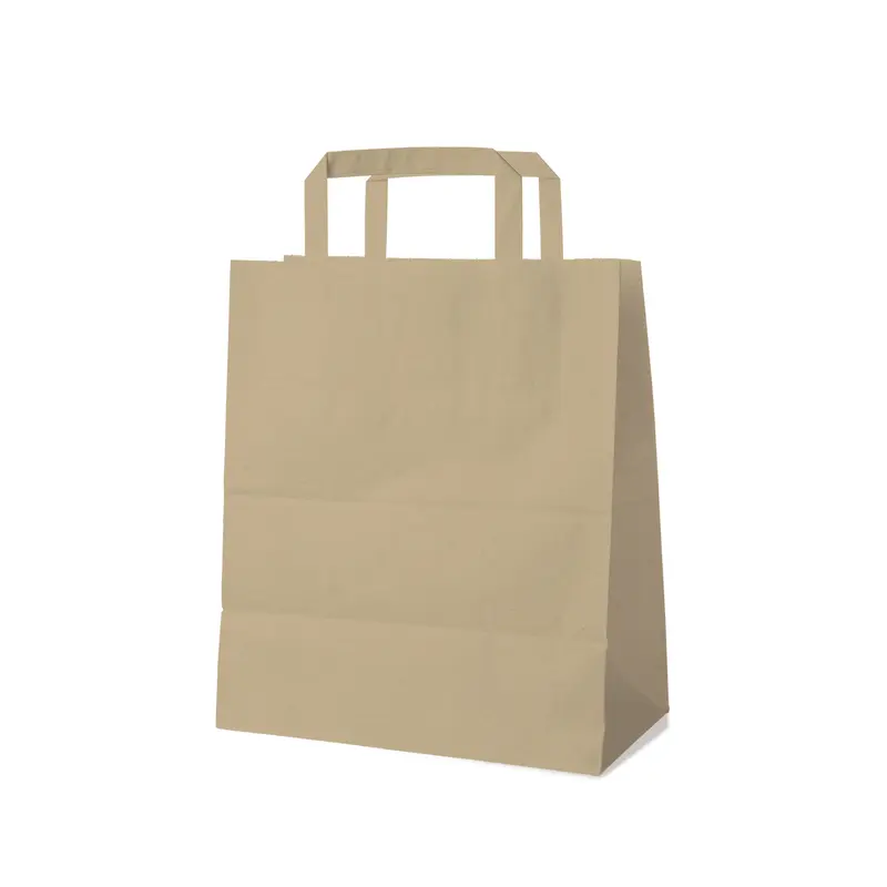 Papiertragetaschen klein, braun, 22 x 10,5 x 30 cm, 300 Stk.