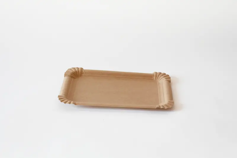 Pappteller – 13x20cm, Hartpapier Braun, 1500 Stk.
