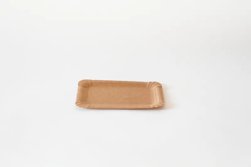 Pappteller – 9x15cm, Hartpapier Braun, 3000 Stk.