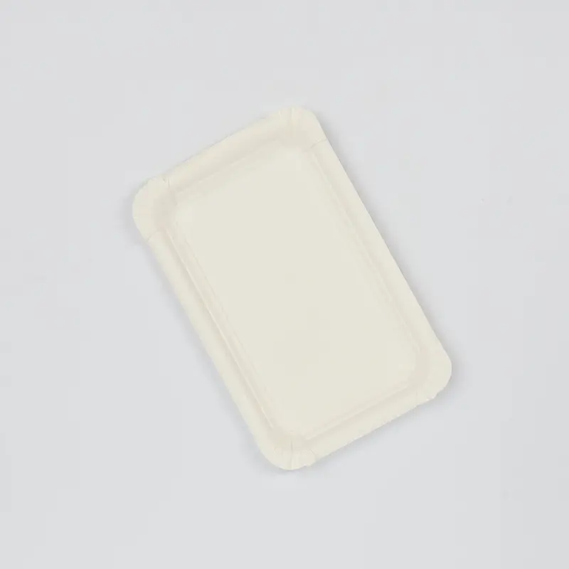 Pappteller, Frischfaserkarton, weiß, 10x16cm, VPE