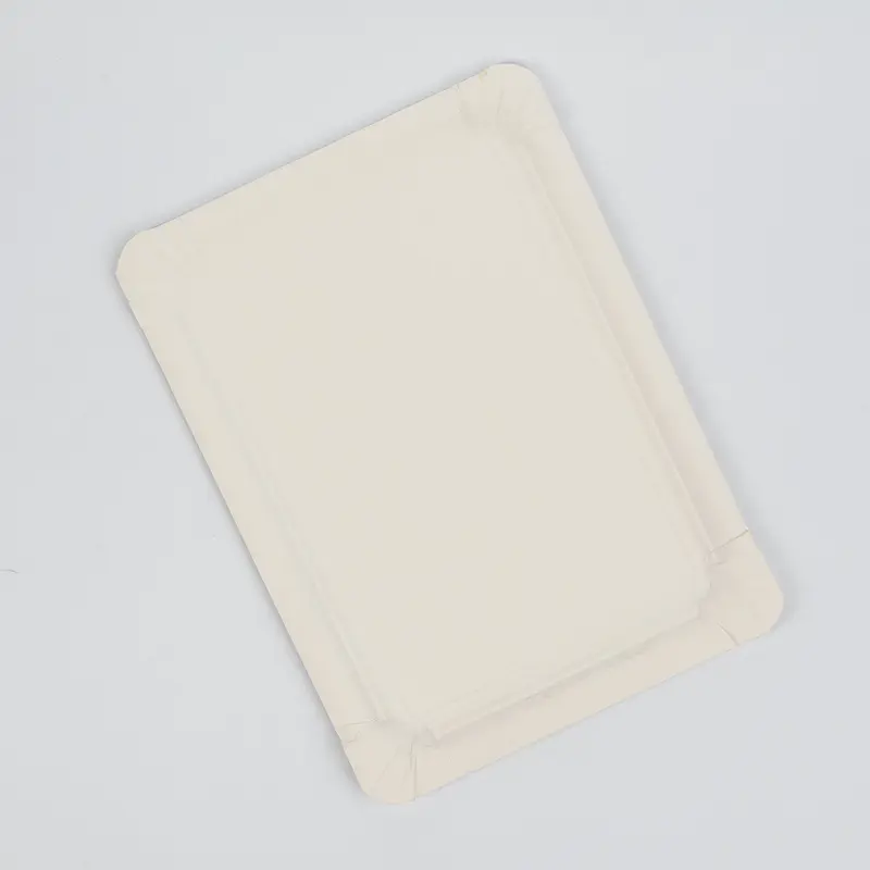 Pappteller, Frischfaserkarton, weiß, 21x30cm, VPE