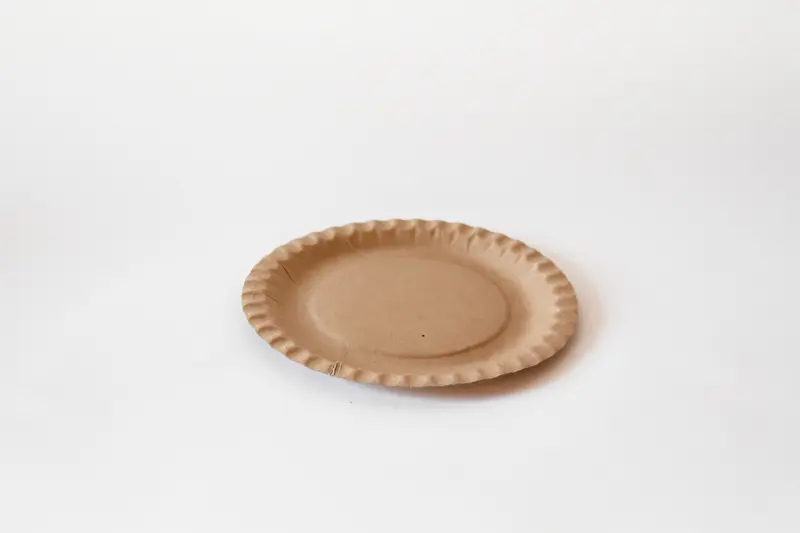 Pappteller rund – Ø18cm, Hartpapier Braun, 900 Stk.