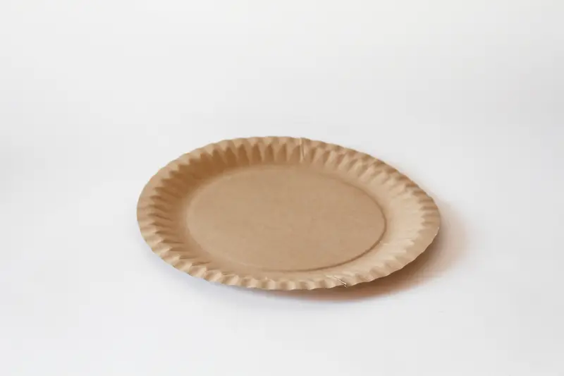 Pappteller rund – Ø23cm, Hartpapier Braun, 900 Stk.
