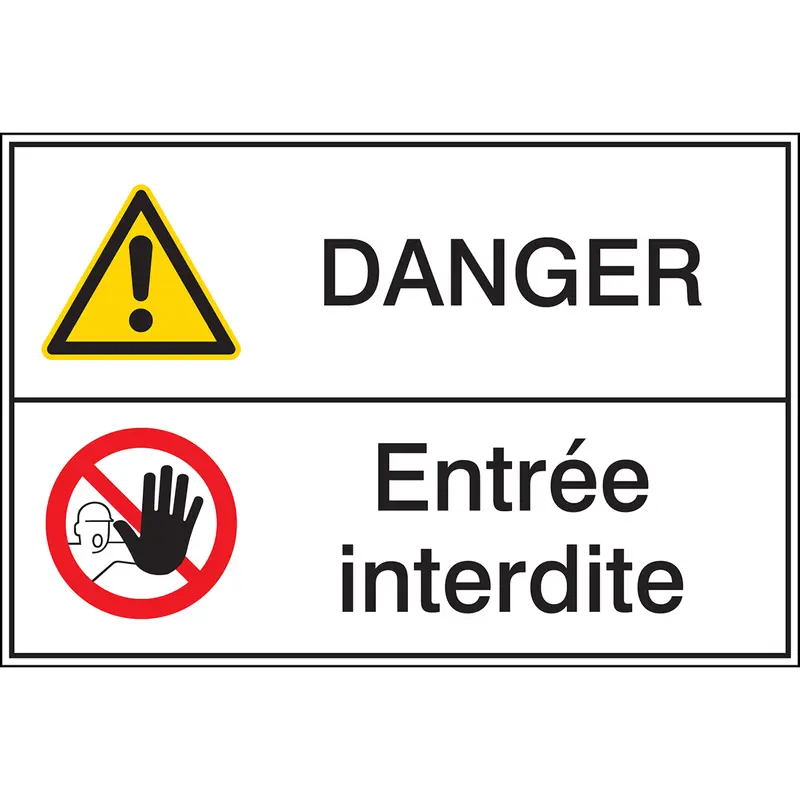 Pictogramme - DANGER Entrée interdite (produit francophone)