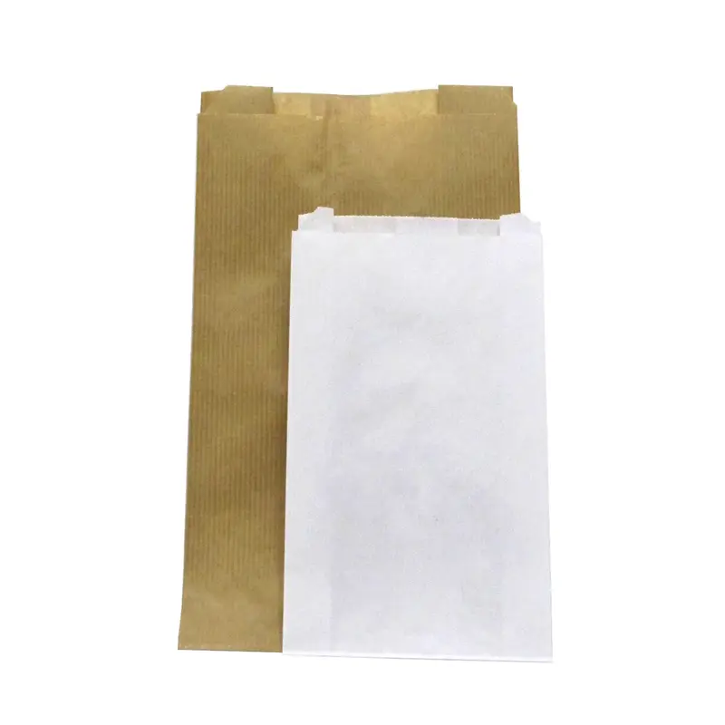 Pochettes cadeau papier kraft vergé blanc ou brun – lot de 250