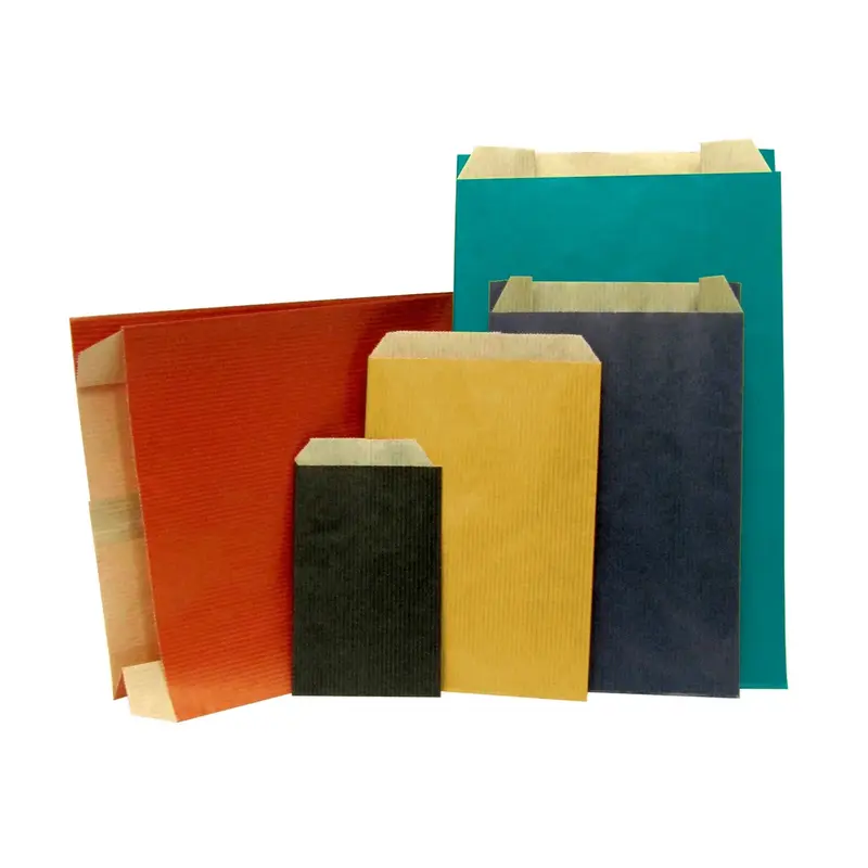 Pochettes cadeaux kraft brun colorées – 9 couleurs, 9 formats