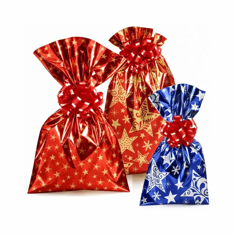 Pochettes polypro à motifs Noël — lot de 50