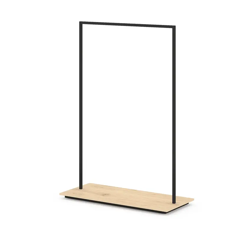 Portant vêtements métal socle mélaminé 160 cm — personnalisable