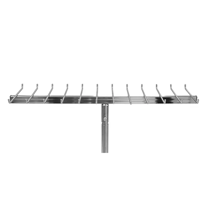 Porte-ceintures chromé pour présentoir multi-fonctions – 70 x 22 cm
