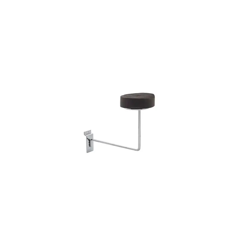 Porte-chapeau chromé avec mousse pour panneaux rainurés