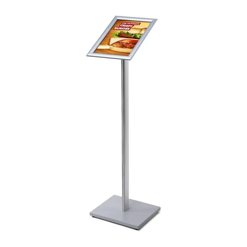Porte-menu sur pied A4 / A3 — cadre clic-clac alu ou noir