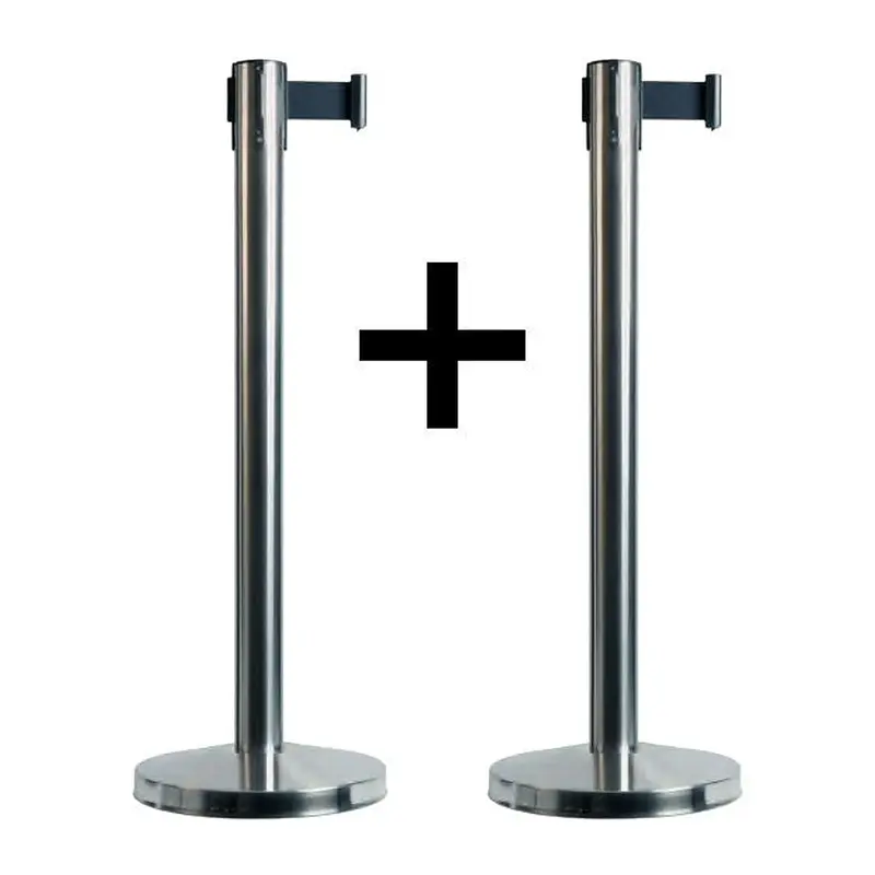 Poteaux d'accueil rétractables – Set de 2 avec sangle 190 cm