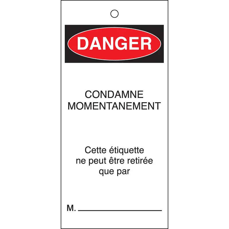 Pour avertir des risques liés aux produits & machines (produit francophone)