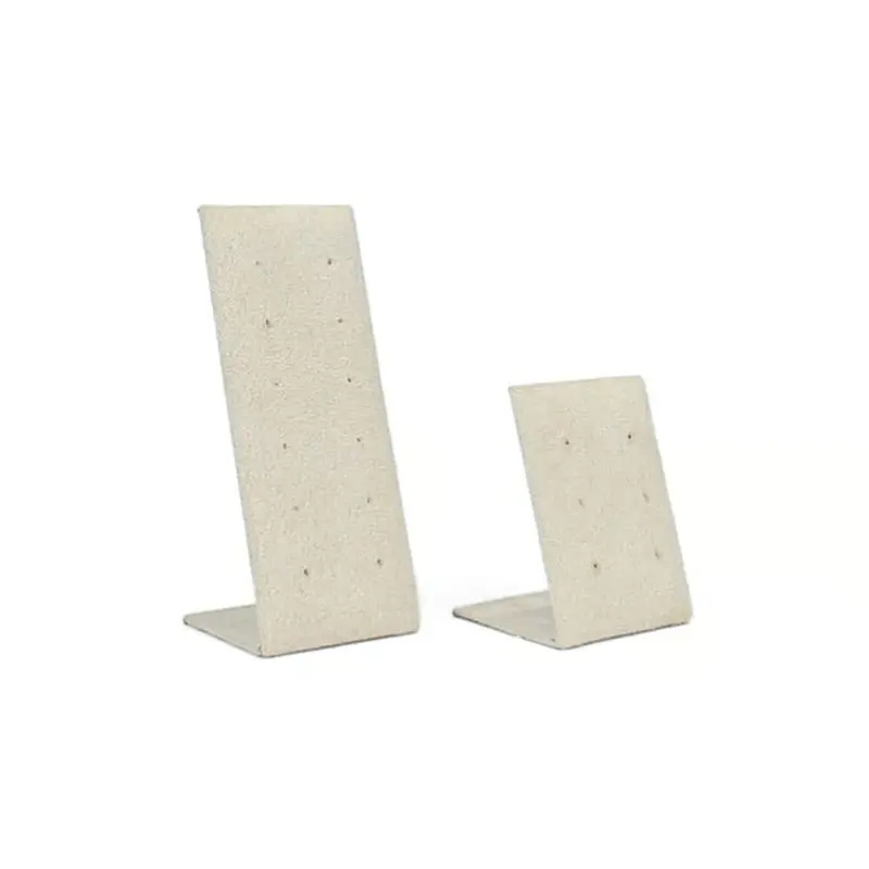 Présentoir boucles d'oreilles en daim naturel — lot de 2