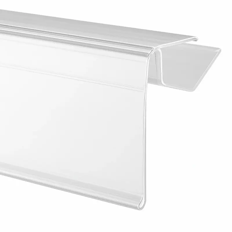 Profil porte-étiquette à clipper pour tablette en bois 39 x 1000 mm