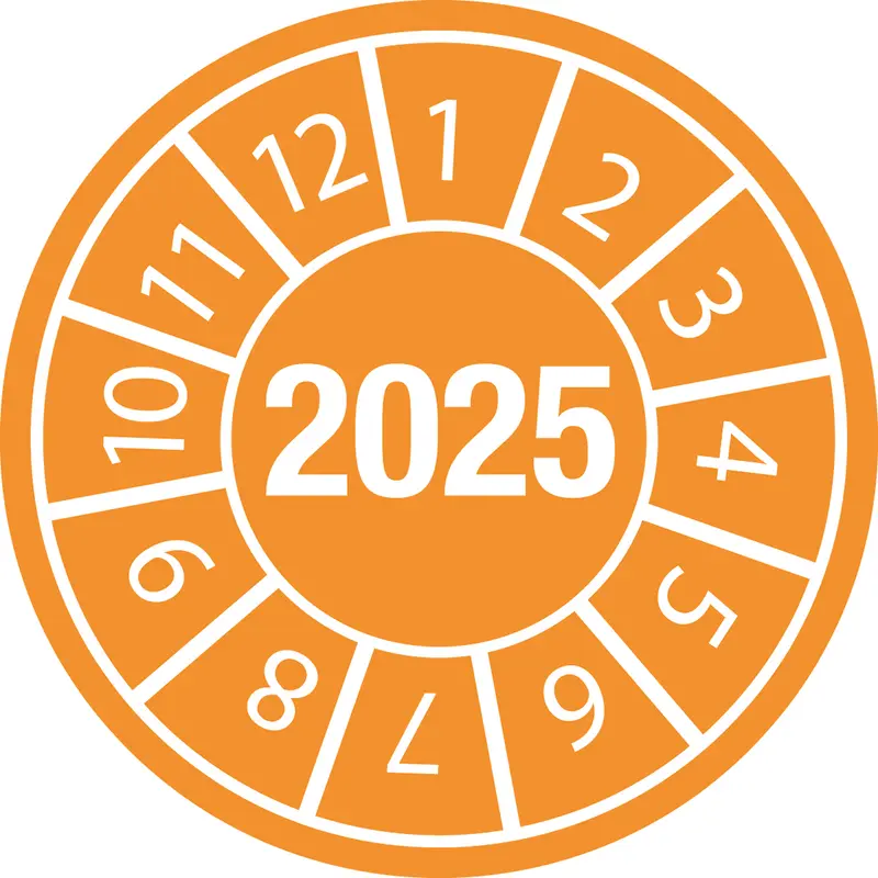 Prüfplaketten 25 Durchmesser 25 B-7541