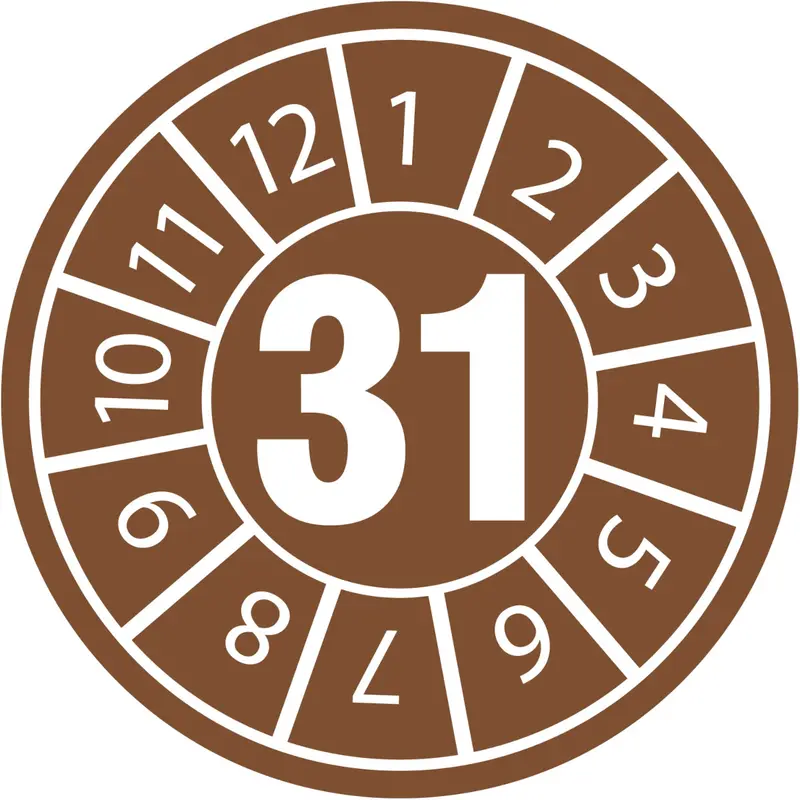 Prüfplaketten mit Datum