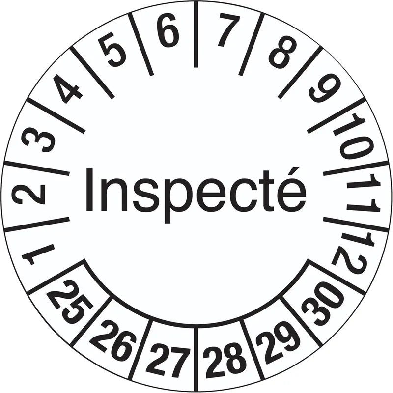 Prüfplaketten mit Datum